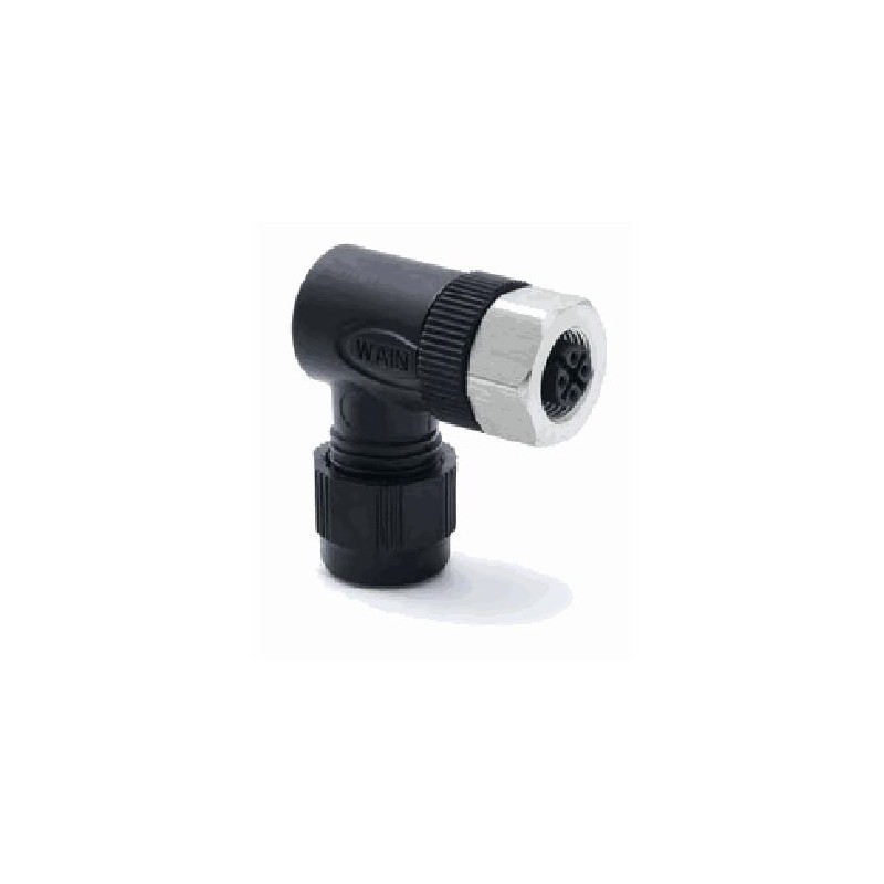 Connecteur femelle M12S, 5 pol., codage A IP67, 4A, non-blindé
